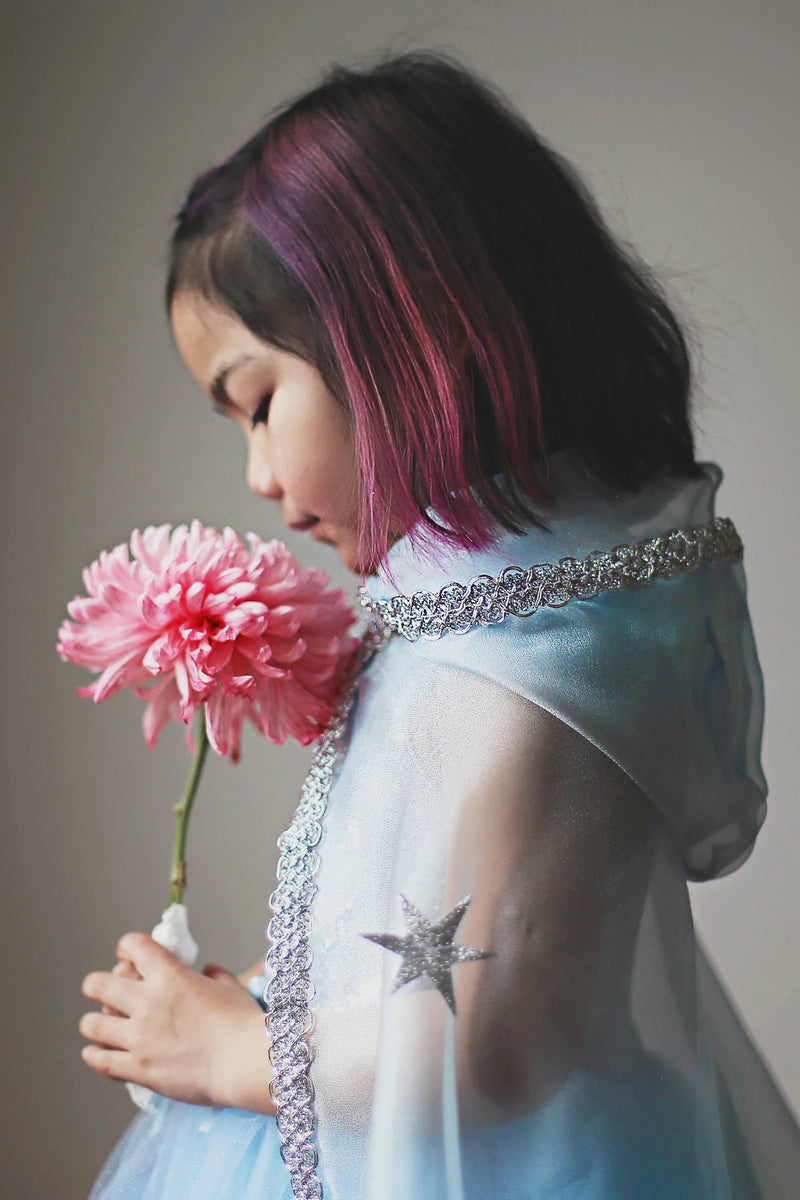 Mantello Azzurro Regina delle Nevi Costume di Carnevale 3 7