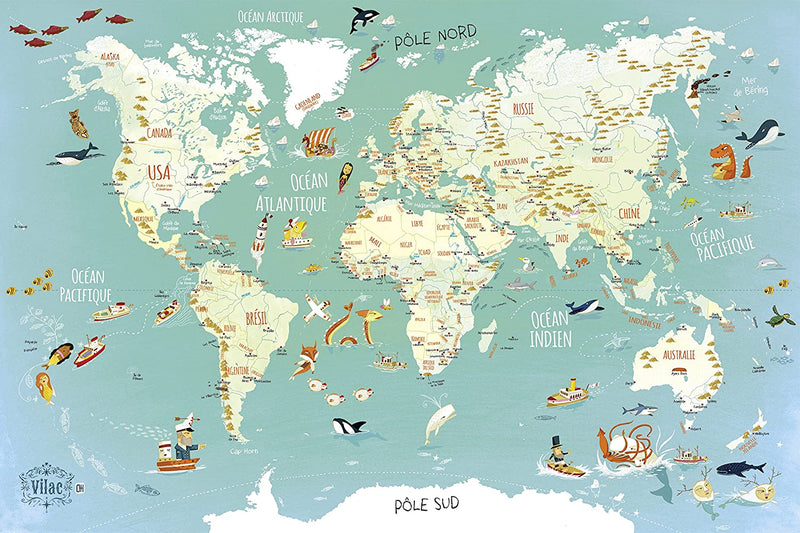 Mappa del Mondo in Legno Magnetica - per Bambini (+6 anni) – cgEdù - Centro  Gioco Educativo