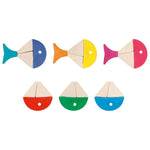 Set Puzzle e Costruzioni in Legno - 6 pesciolini colorati
