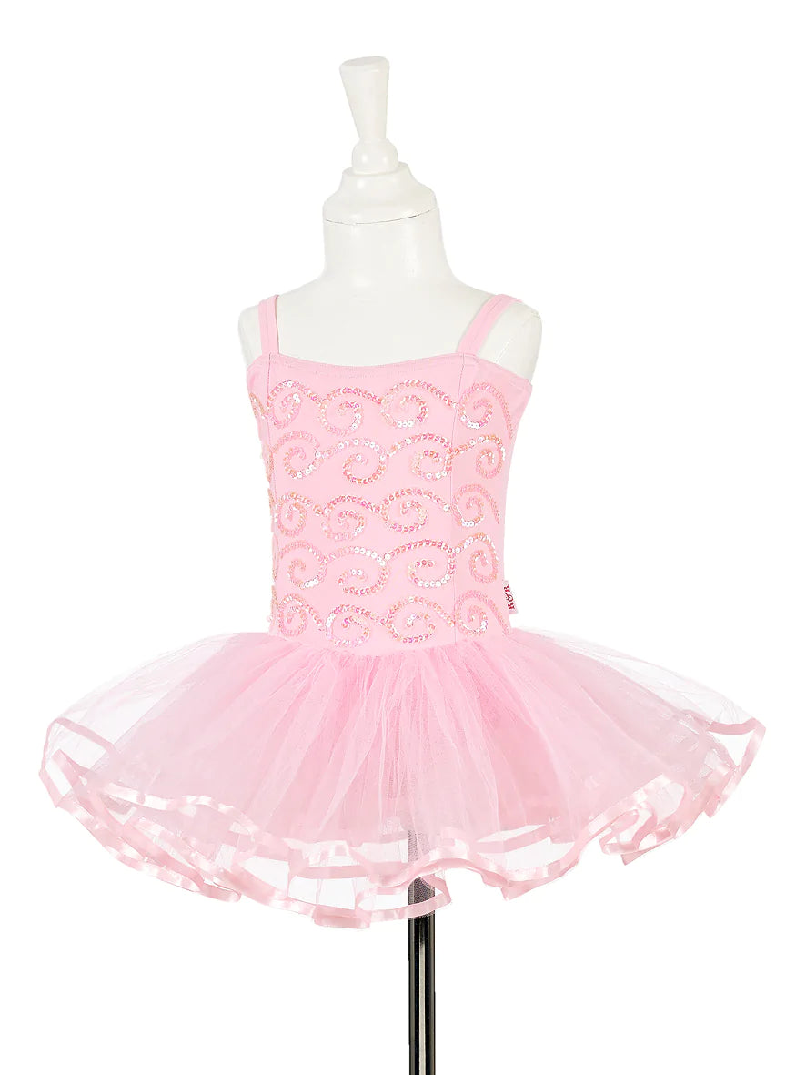 Vestito da Ballerina - Tutù Rosa con Pailettes - Carnevale (3-5
